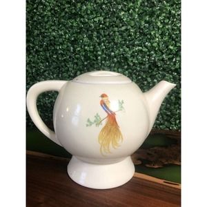 Vintage Enterprise Aluminum Co Drip-O-Lator Coffee Tea Pot Bird of Paradise